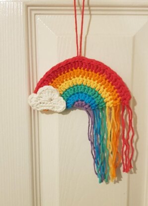 Rainbow cloud wall hanging