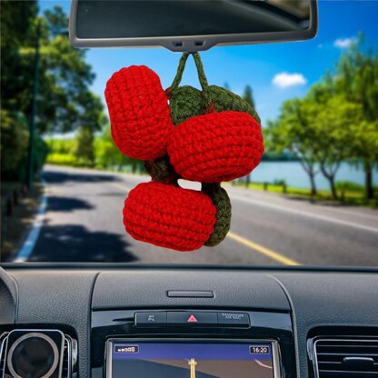 Apple Fruit Car Hanging Crochet