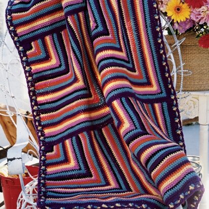 Fiesta Throw in Red Heart Super Saver Economy Solids - CTJune08-25