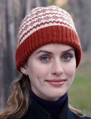 Fair Isle Hat in Lion Brand Superwash Merino Cashmere - L0633