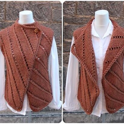 Bronze wrap/sleeveless jacket