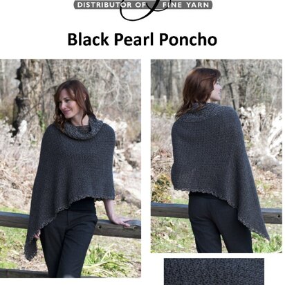 Black Pearl Poncho in Cascade Eco Alpaca - W495