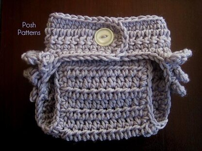 Ruffle Bottom Diaper Cover Soaker Crochet Pattern 306