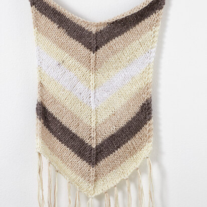 Chevron Fringe Wall Hanging in Premier Yarns Home Cotton Solids - HCSC001 - Downloadable PDF