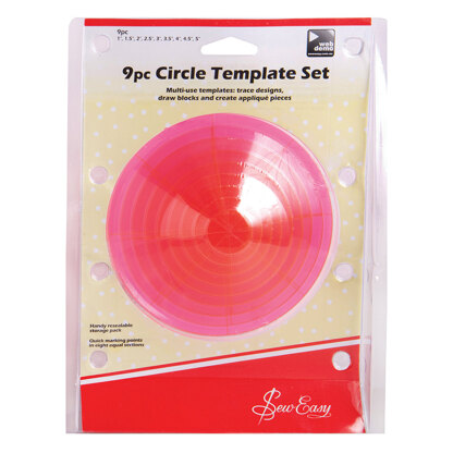 Sew Easy 9 Piece Circular Template Set