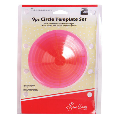 Sew Easy 9 Piece Circular Template Set 