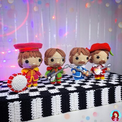Groovy Quartet - Chibi Amigurumi Pattern Set