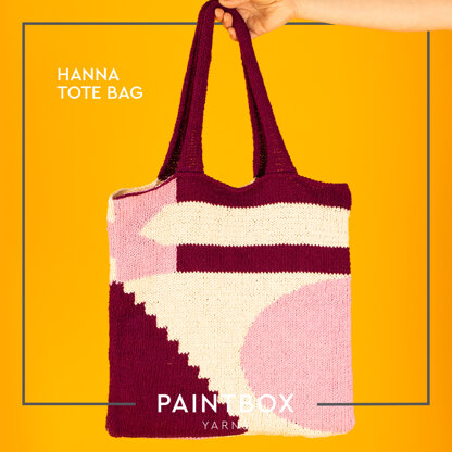 Hanna Tote Bag - Free Knitting Pattern For Women in Paintbox Yarns Recycled Cotton Worsted by Paintbox Yarns