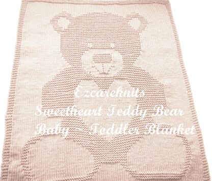 Sweetheart Teddy Bear Baby/Toddler Blanket