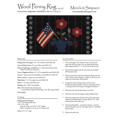 Moda Fabrics Wool Penny Rug Quilt - Downloadable PDF