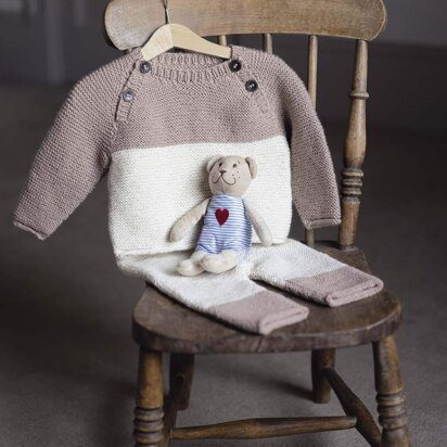 Oliver Jumper & Trousers Set in Rowan Baby Cashsoft Merino - Downloadable PDF