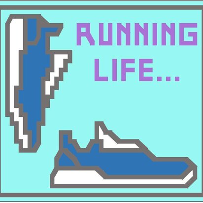 "Running Life" Shoes - Overlay Mosaic Square