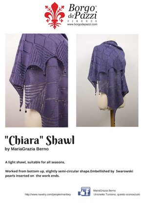 Chiara Shawl in Borgo de’ Pazzi – Firenze Lace - Downloadable PDF