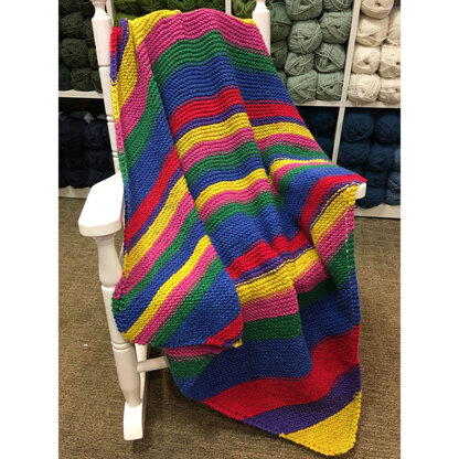 Diagonal Baby Blanket in Plymouth Yarn Hot Cakes - F827 - Downloadable PDF