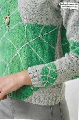 Leaf Intarsia Jumper