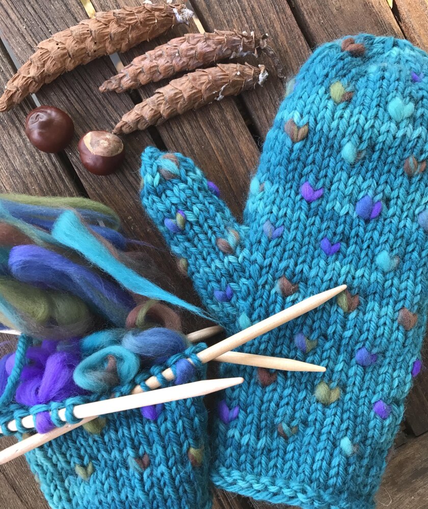 Thrummed Mittens-Aran-Adult Knitting pattern by Helene Driesen