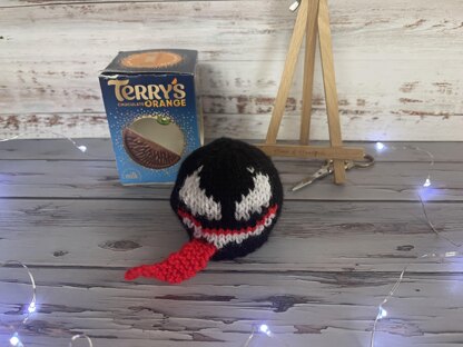 Venom Inspired Chocolate Orange Cover Knitting Pattern