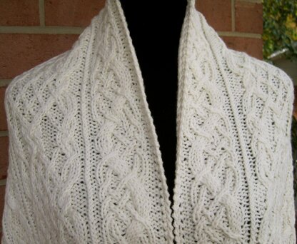 Mount Lyell Cabled Shawl