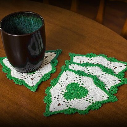 Irish Shamrock Coasters