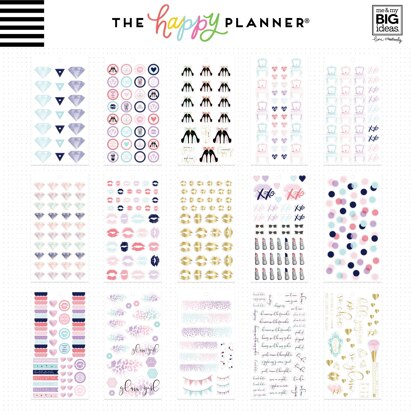 Happy Planner Sticker Value Pack - Glam Girl, 975/Pkg