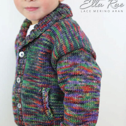 Eddie Jacket in Ella Rae Lace Merino Aran - ER22-03 - Downloadable PDF