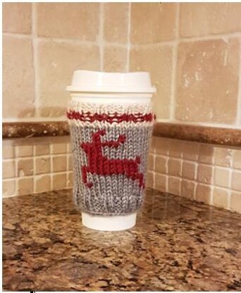 Rudolph Work Sock Cozy Coffee Cup Sleeve