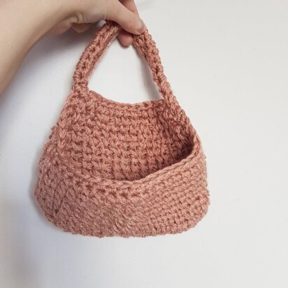 Small crochet satchel hanging bag