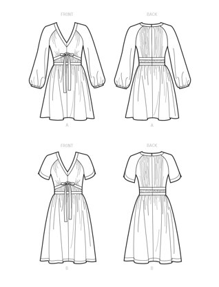 New Look Misses' Dress in Two Lengths 6728 - Paper Pattern, Size 6-8-10-12-14-16-18