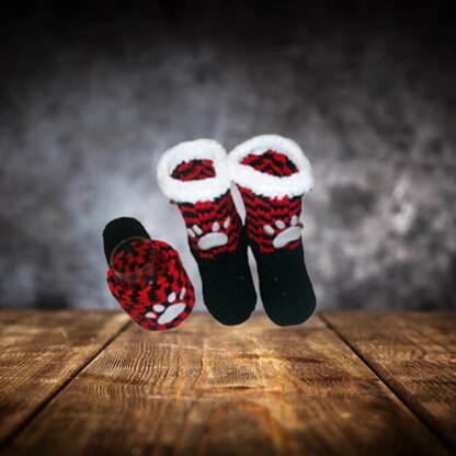 Paw Print Slippers & Cozy