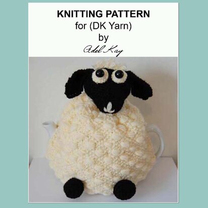 Delia Sheep Lamb Kitchen Farmyard Country DK Yarn Tea Pot Cosy by Adel Kay