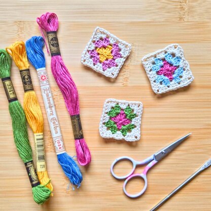 Granny Square Curtain Ties