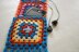 Pretty Pocketed crochet scarf in bright colors