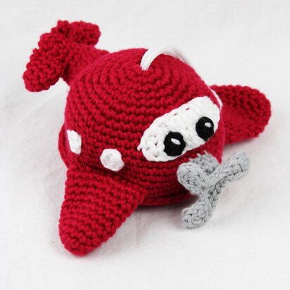 Aiden the Airplane Scrubby Amigurumi