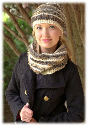 Hat and Cowl in Plymouth Yarn Spago and Worsted Merino Superwash - 2700 - Downloadable PDF