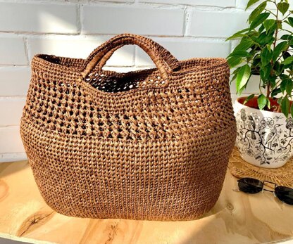 Crochet Raffia Tote Bag Pattern