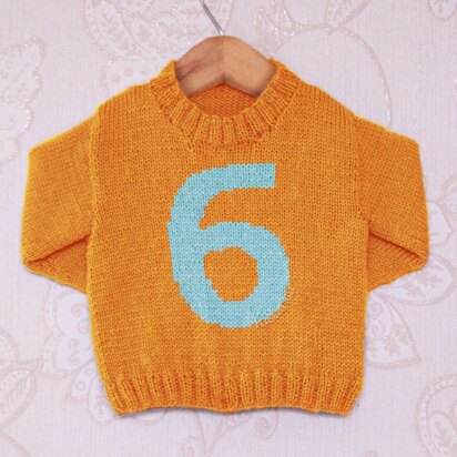 Intarsia - Number Chart - Childrens Sweater