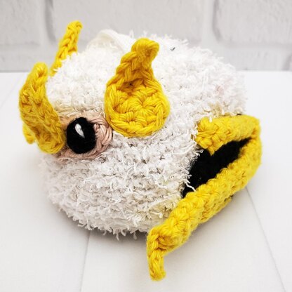 Marshmallow the Bat Scrubby Amigurumi