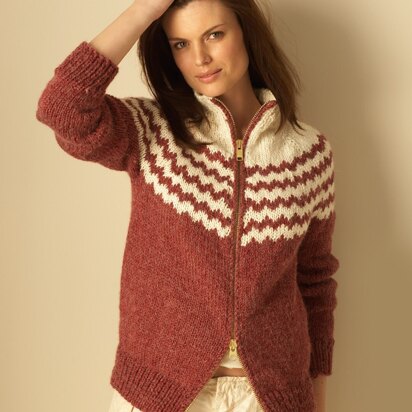 Top Down Alpaca Cardigan in Bernat Alpaca