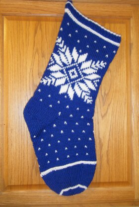 Norwegian Snowflake Christmas Stocking