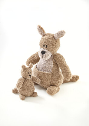Knitted Kangaroo and Joey in King Cole Truffle DK - 9161pdf - Downloadable PDF