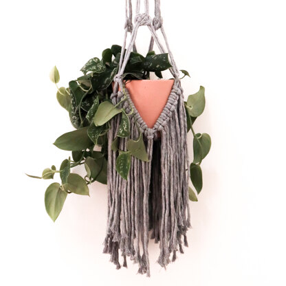 Stitch Happy Deluxe Mid Grey Plant Hang Macrame Kit