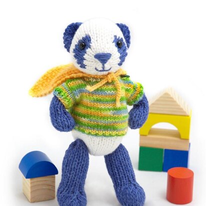 Panda with T-Shirt - knitting pattern