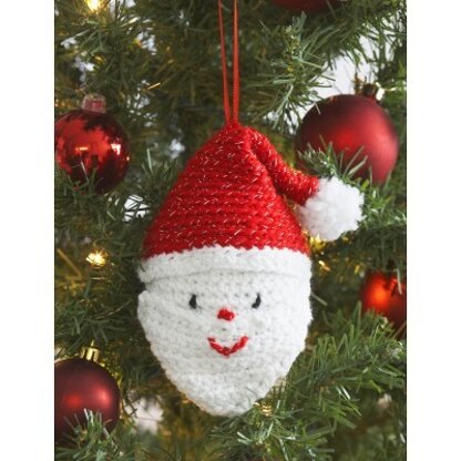 Santa's Head in Bernat Happy Holidays - 706 - Downloadable PDF