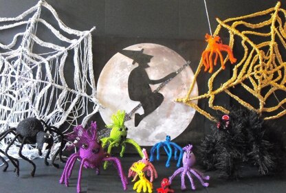 FREE Halloween Spider Family knitting pattern