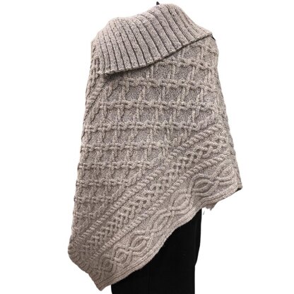 Ladies Aran Knit Poncho