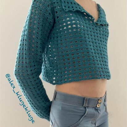 Messy mesh top vest crochet pattern