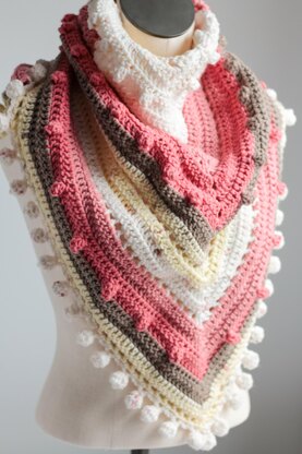 Misty Morning Triangle Scarf Shawlette