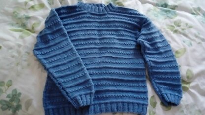 Boys jumper.  Denim blue used