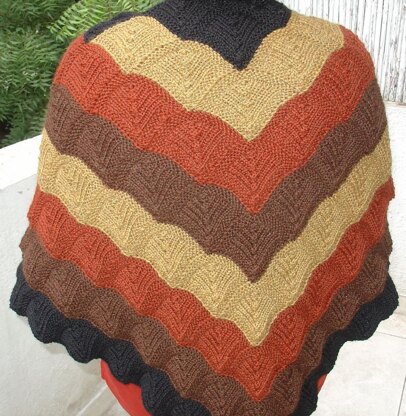 Cascading Kites Triangular Shawl