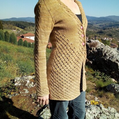 Golden bread cardigan